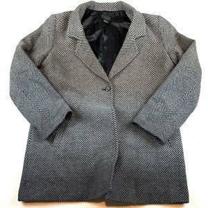 Pendleton Black and Tan Ombre Zig Zag Lamb's Wool Virgin Wool Blend Jacket W 14